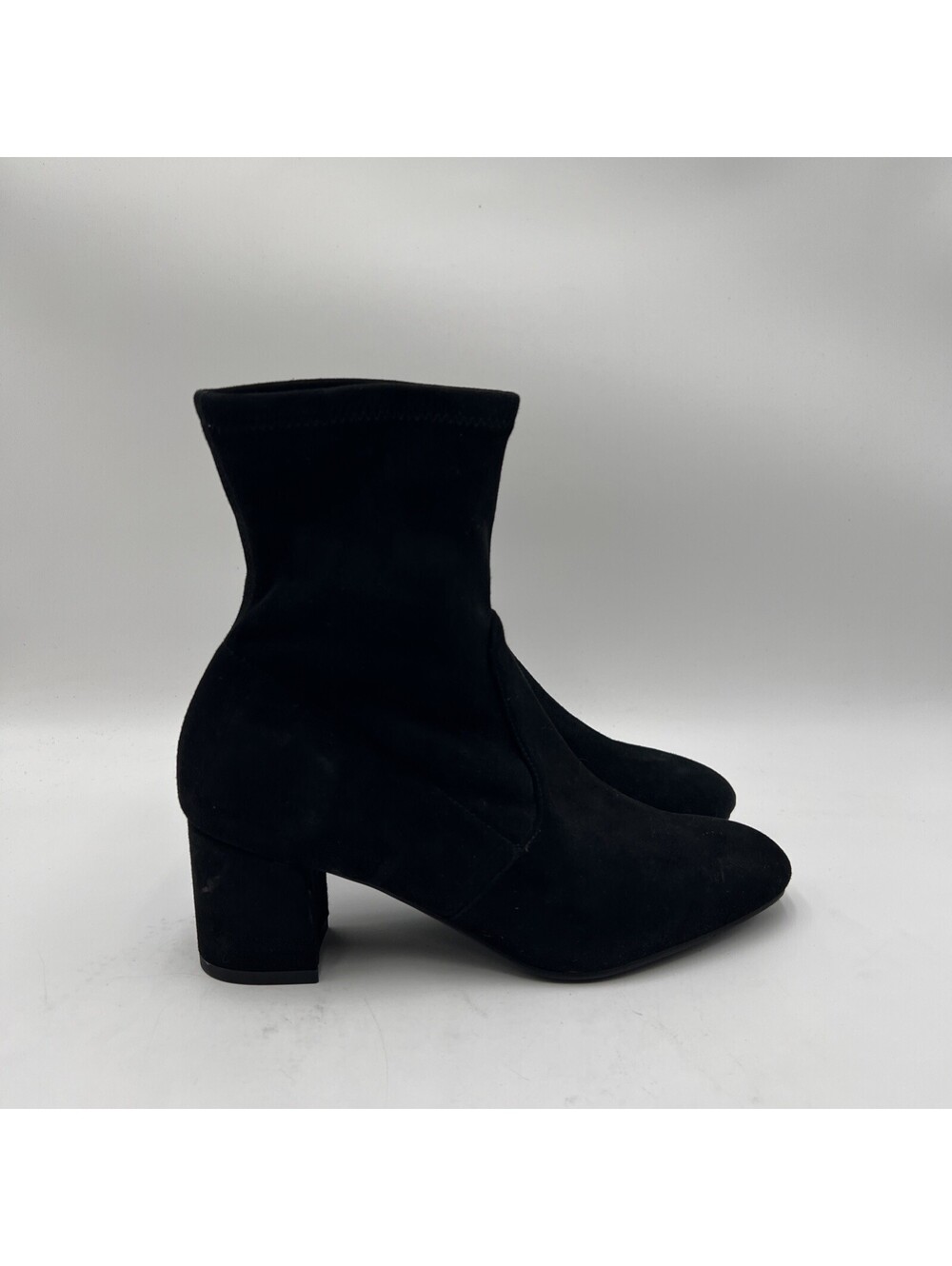 Women’s Stuart Weitzman Siggy 60 Black Suede Stretch Sock Boots Size 36.5